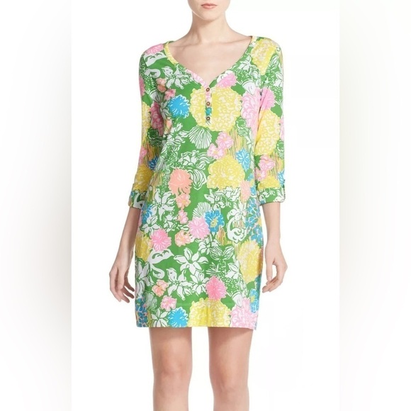 LILLY PULITZER Hibiscus Stroll Palmetto Dress S - Picture 1 of 10